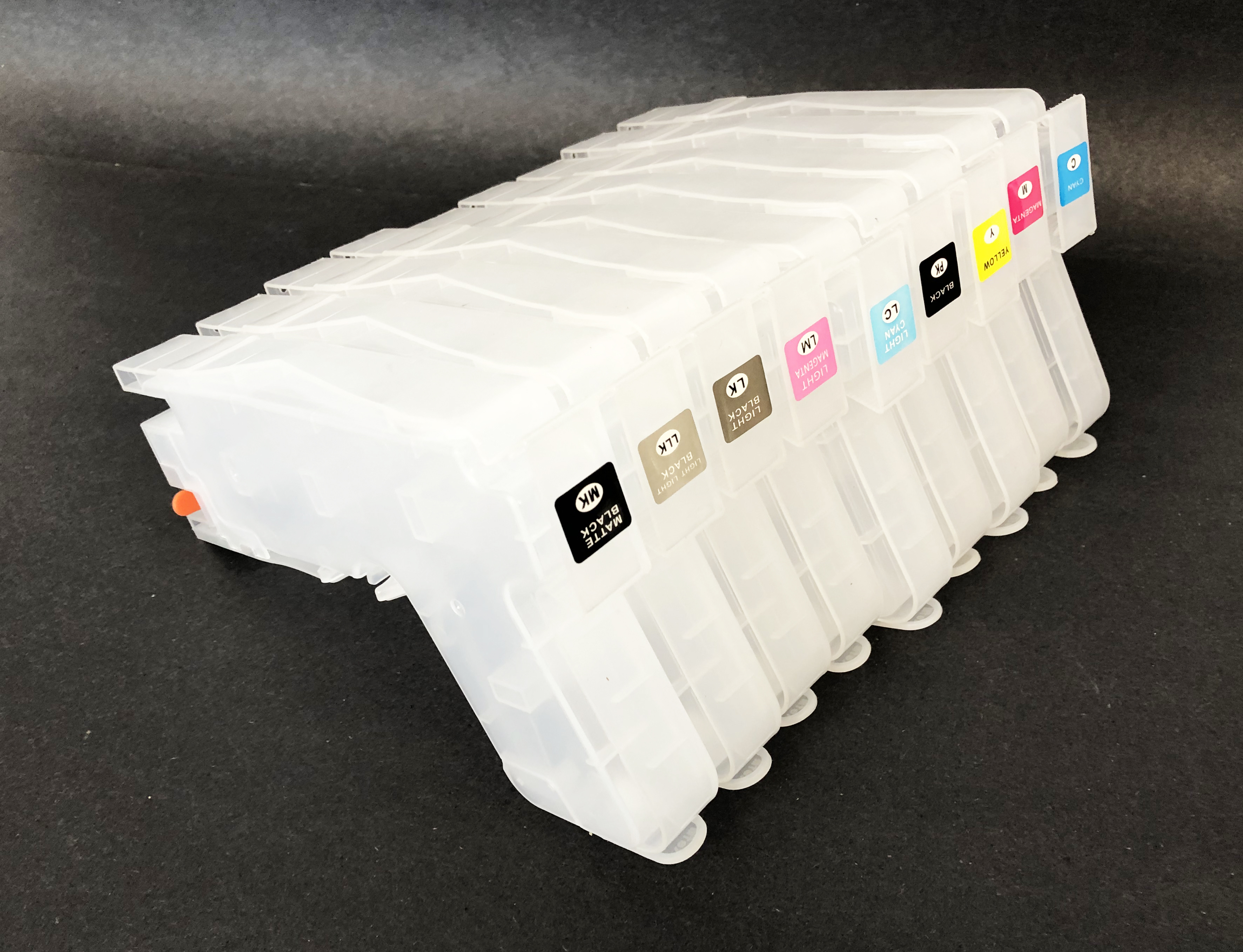 9x280ml Refillable Ink Cartridges Epson Stylus 3880 DTF Pigment - Click Image to Close