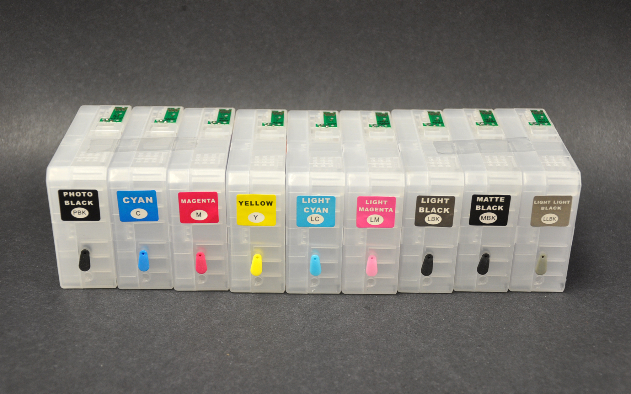 9x80ml Refillable Pigment Ink Cartridges for Epson Stylus 3880