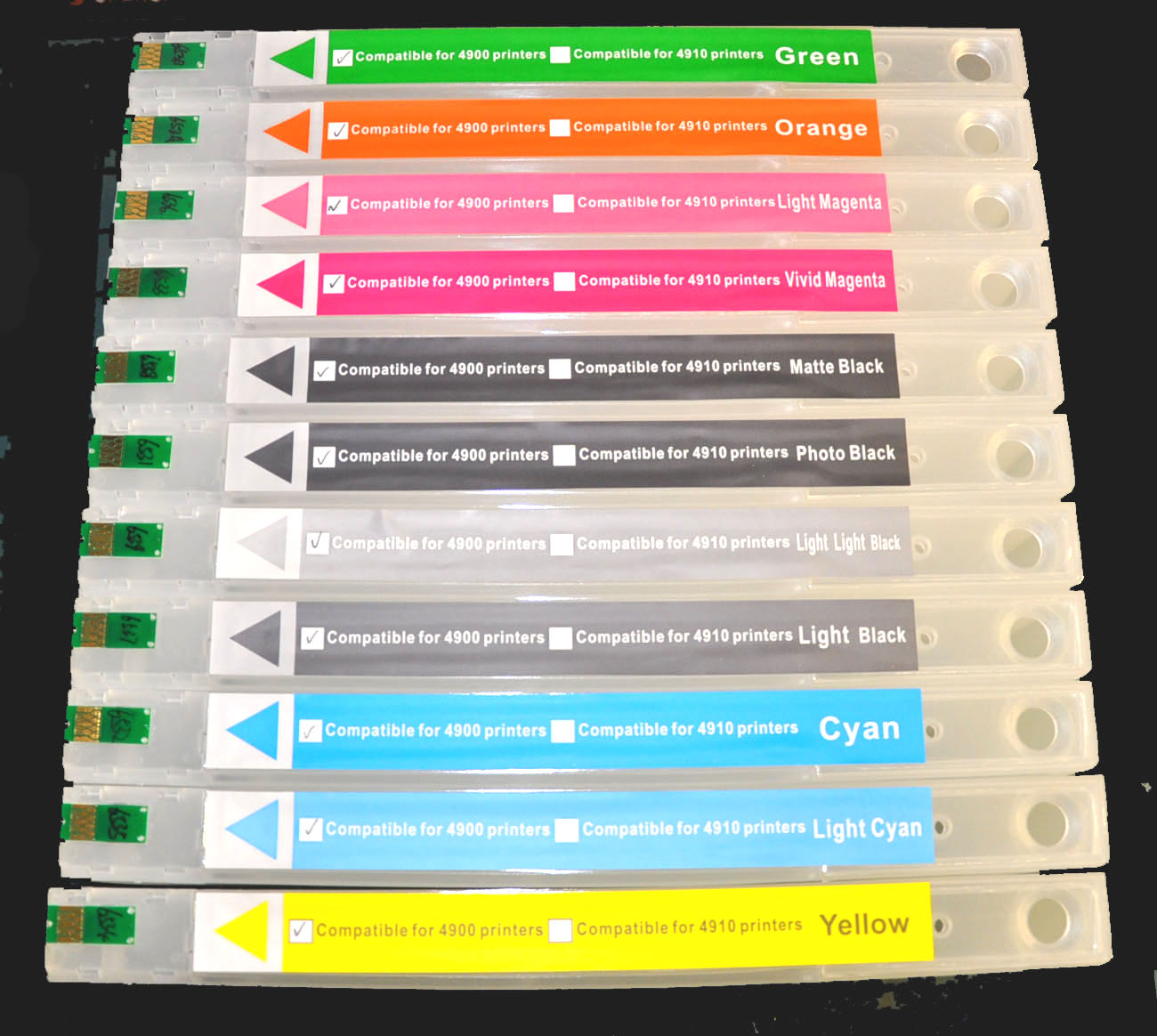 Refillable Auto Reset ink Cartridges for Epson Stylus 4900/4910 - Click Image to Close