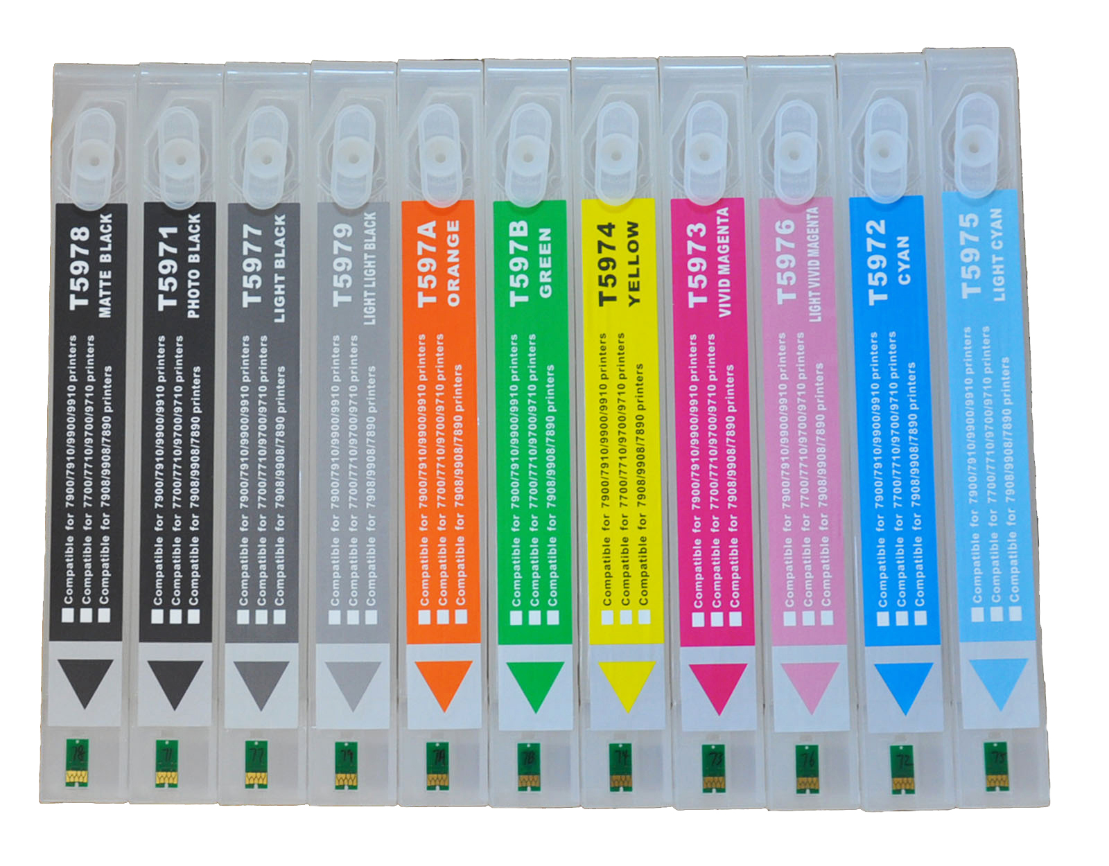 11pcs Refillable Cartridges for Epson Stylus Pro 7900/9900/7910