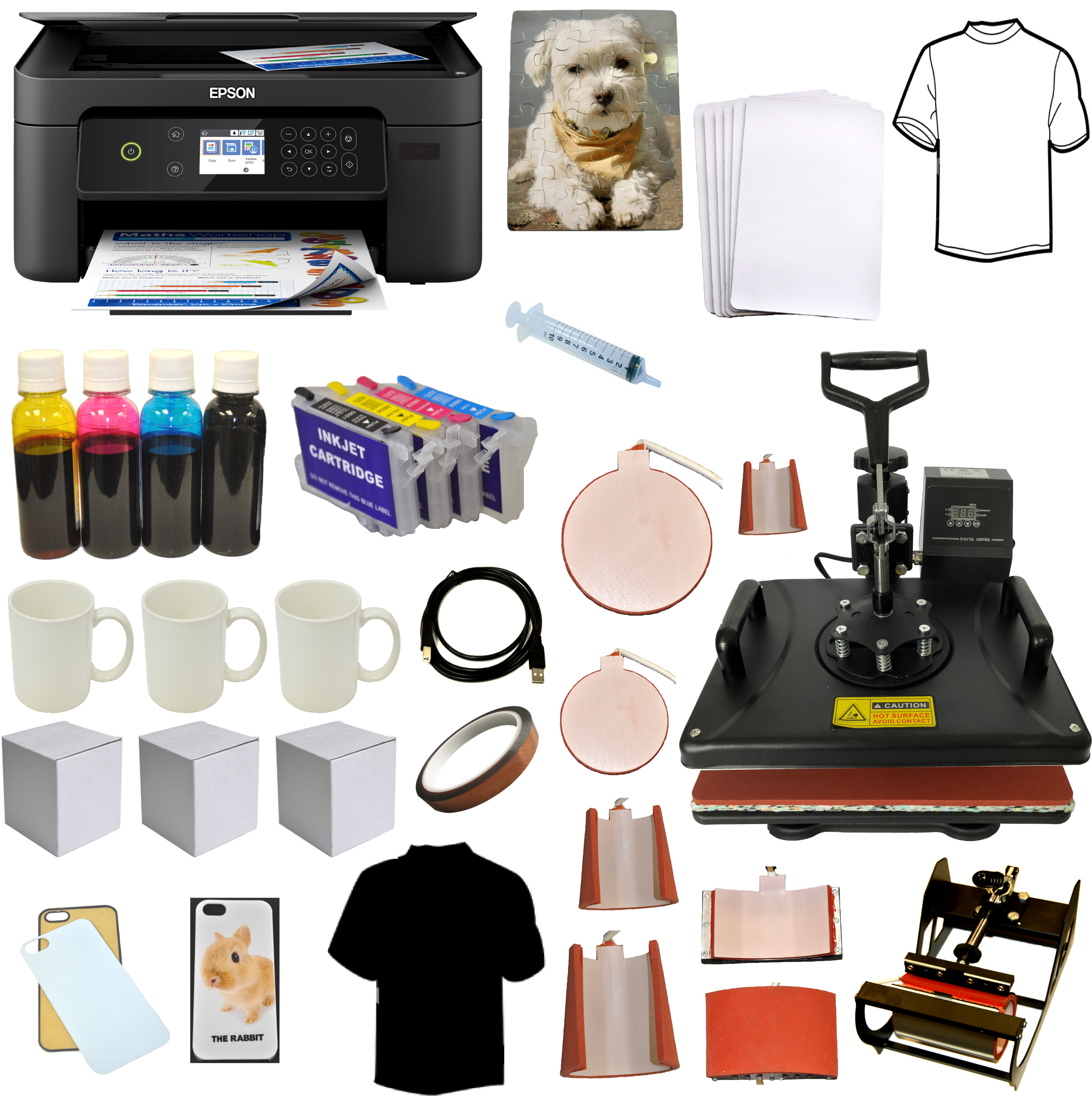 8in1 Sublimation Heat Press All in1 Wireless Sublimation Printer - Click Image to Close