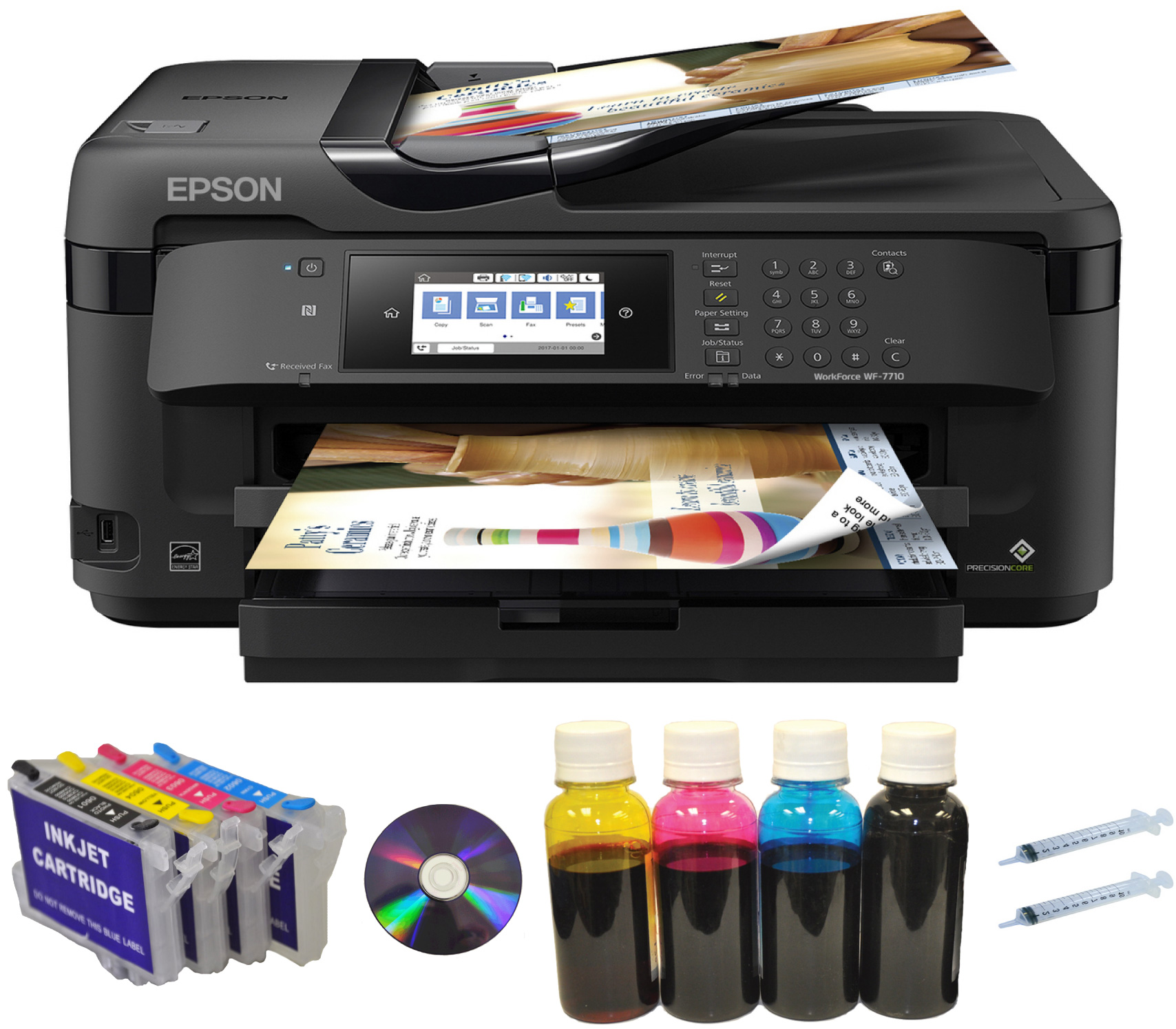 Epson Workfoce-7710 Sublimation Printer Wireless 13x19 Ink