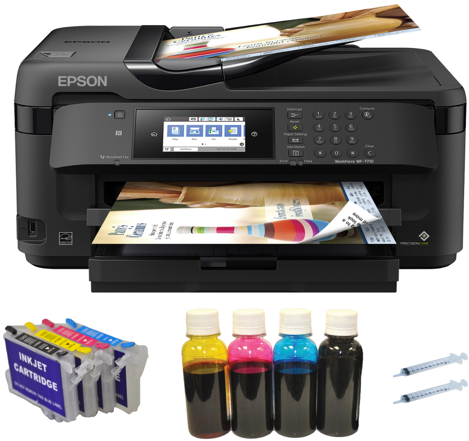 Epson Workfoce-7710 Sublimation Printer Wireless 13x19 Ink - Click Image to Close