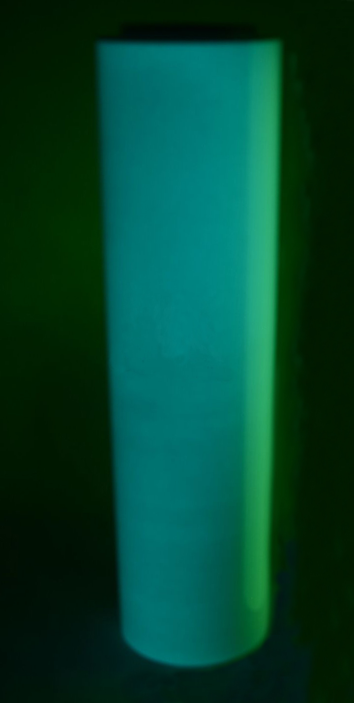 20 inchx3ft Glow in Dark Light Blue Vinyl Heat Press Transfer - Click Image to Close
