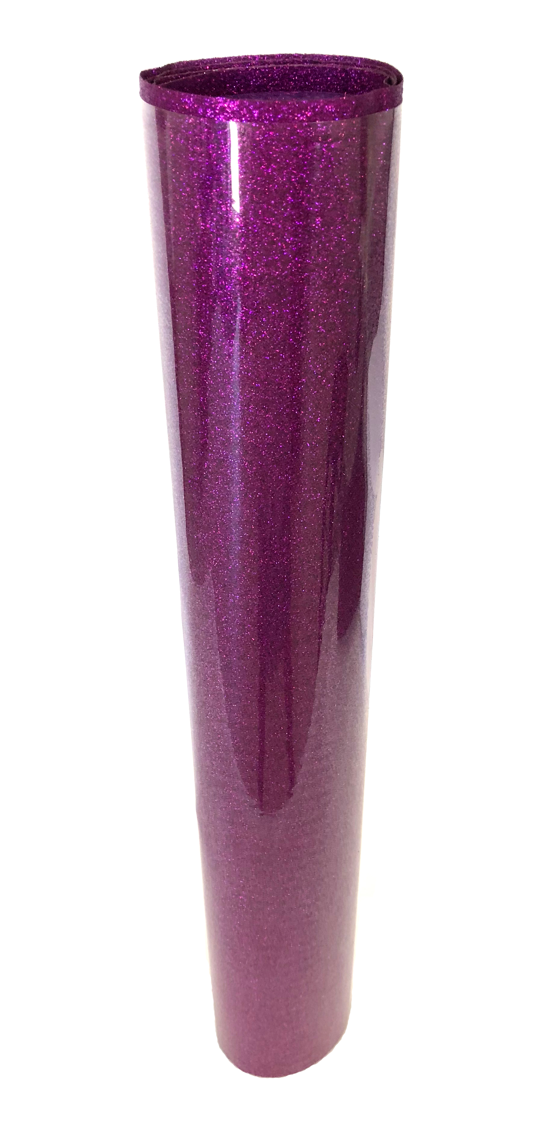 20 inchx3ft Purple Glitter Heat Transfer Vinyl sticky backing - Click Image to Close