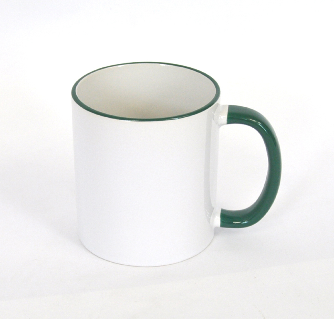 36pcs 11oz Rim & Handle Green Color Sublimation Coated Mugs - Click Image to Close