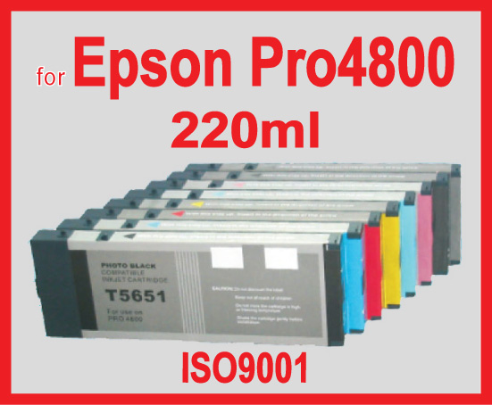 8pcs UltraChrome Compatible Cartridge for Epson Stylus Pro 4800 - Click Image to Close