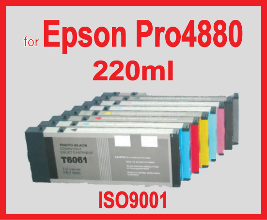 8pcs UltraChrome Compatible Cartridge for Epson Stylus Pro 4880