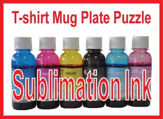 6pcsX100ml Dye Sublimation Ink for Mugs Plates Puzzles Mouse Pad - Click Image to Close